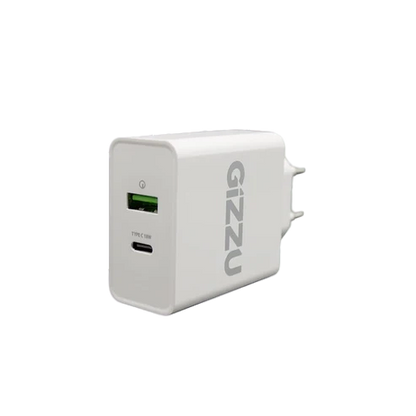 GIZZU Wall Charger Dual USB Port 3.4A - White