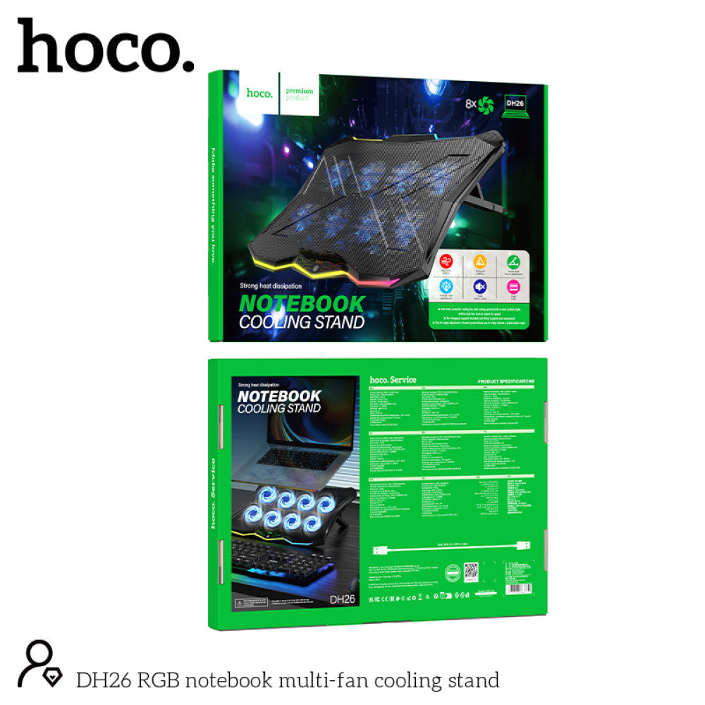 HOCO DH26 Laptop RGB 8 Fan Cooling Stand