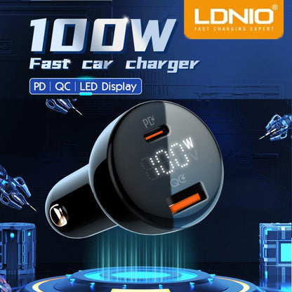 LDNIO C101 - 100W Dual USB Super Fast Car charger