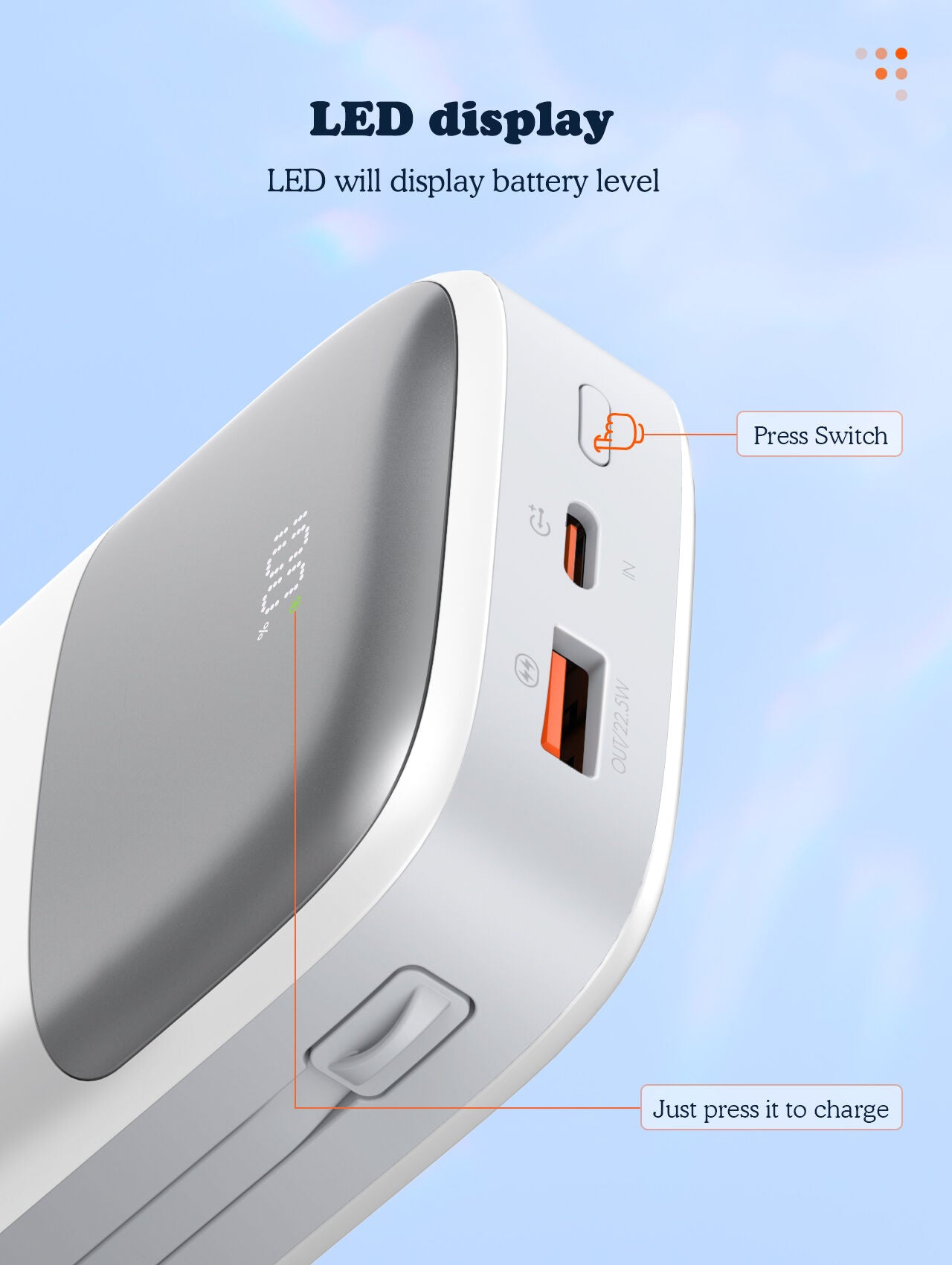 LDNIO PQ20 | 20000mAh 22.5W fast charging Power Bank