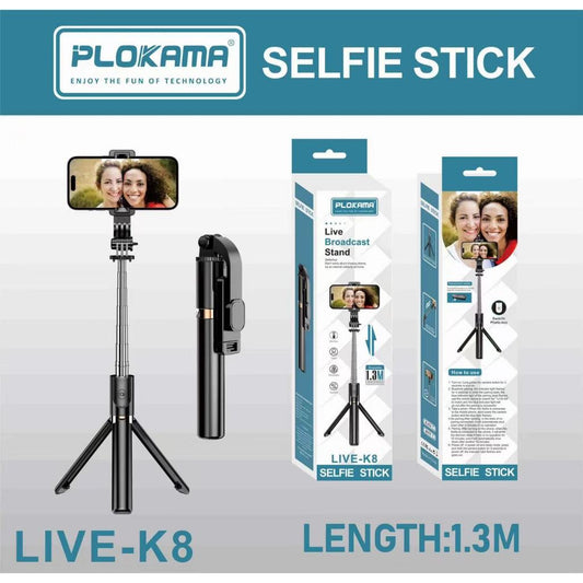 Plokama LIVE-K8 Selfie Stick - 1.3m