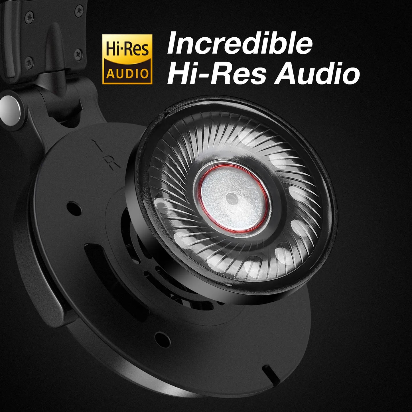 Oneodio Pro 50 Professional Wired Over Ear DJ and Studio Headphones - BK