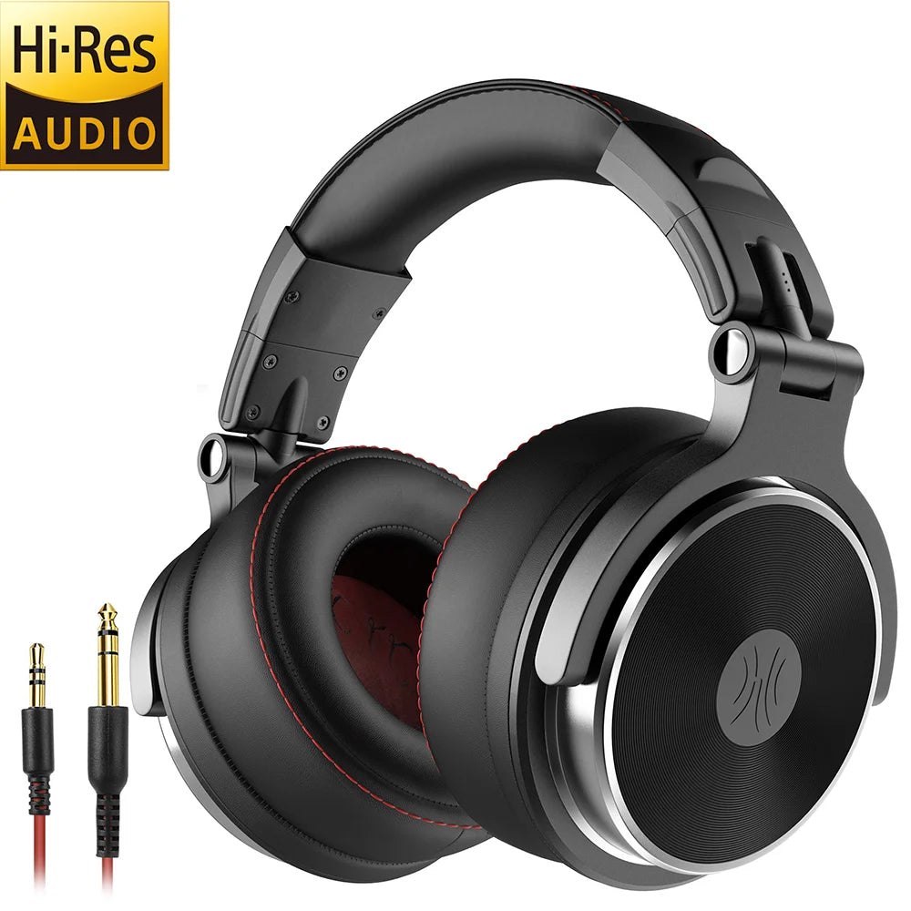 Oneodio Pro 50 Professional Wired Over Ear DJ and Studio Headphones - BK