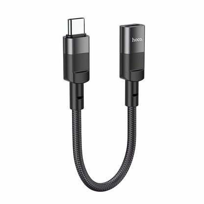 Lightning to USB-C Adapter Hoco U107 - (10cm) (pack of 2)