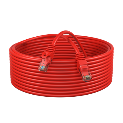 Pollen CAT6 Ethernet Patch Cable  UTP, 24AWG - Red