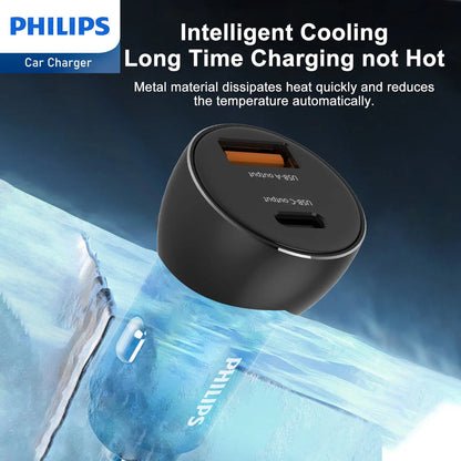 Philips Dual Port Car Charger - 36w