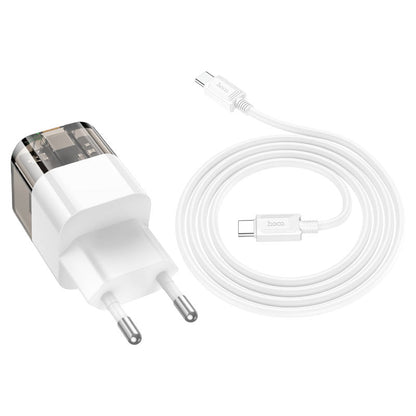 HOCO-C131A-Fast Charger 30Watt With Dual Port USB+ Type C