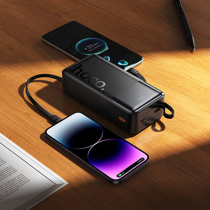 Hoco J156B 30000mAh Power Bank - Fast Charging ,4 Built-In Cables