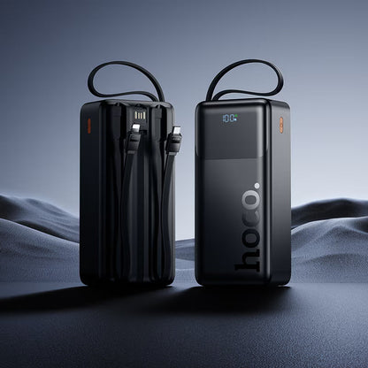 Hoco J156B 30000mAh Power Bank - Fast Charging ,4 Built-In Cables