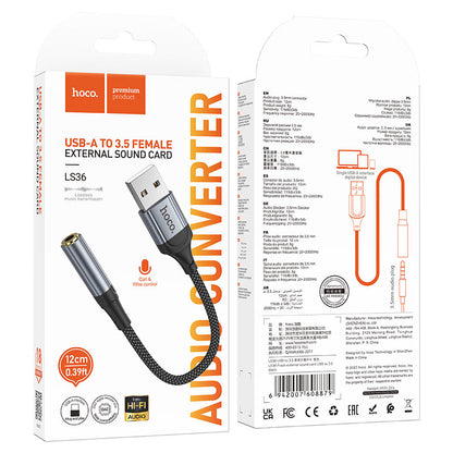 Hoco LS36 Fresh  USB-A to 3.5mm audio converter