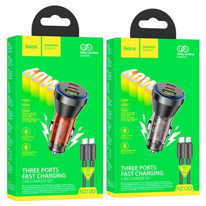 Hoco NZ12D 60W Fast Car charger
