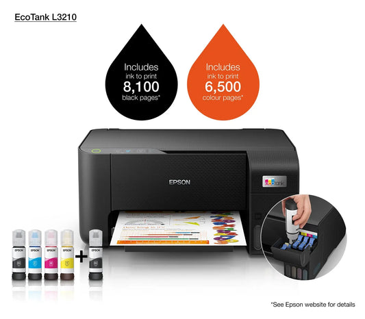 Epson EcoTank L3210 Multifunction Colour Inkjet Printer