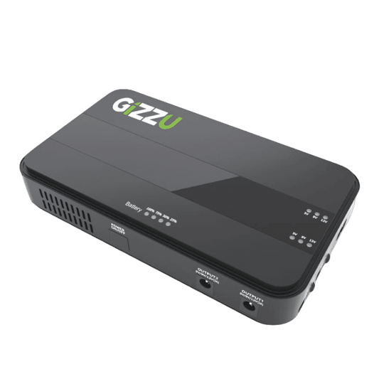 GIZZU 36W 32Wh 8800mAh Mini Dual DC UPS Black
