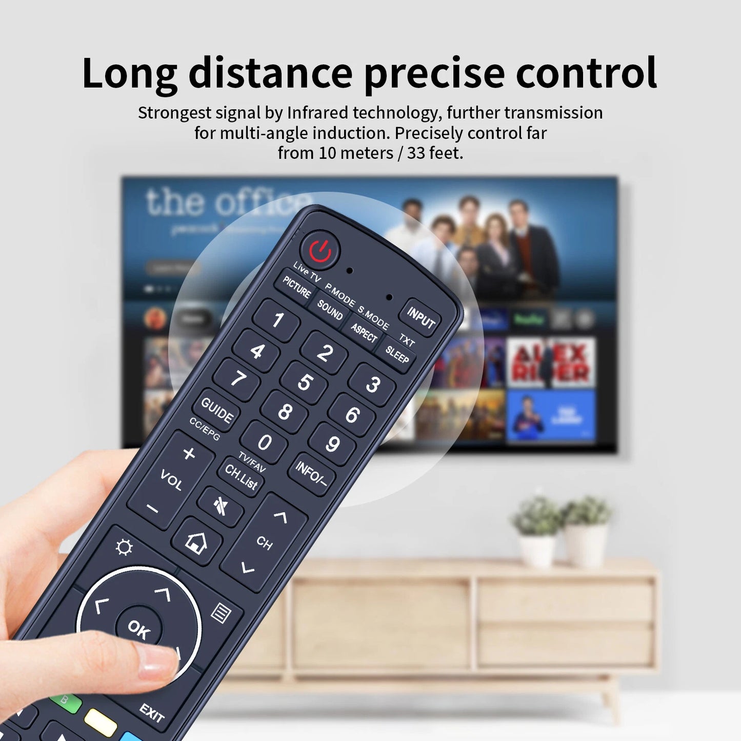 HUAYU RM-L1575 Remote Control For Hisense LCD/LED TV