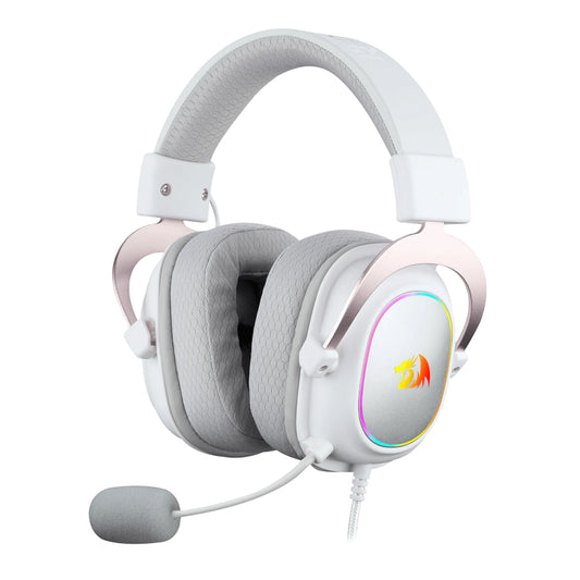 REDRAGON OVER-EAR ZEUS-X WIRELESS RGB HEADSET - WHITE