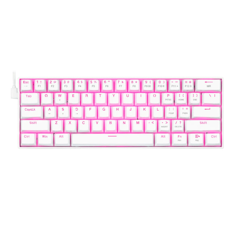 REDRAGON DRAGONBORN Wired Mechanical Keyboard Red LED
67Key Design - White