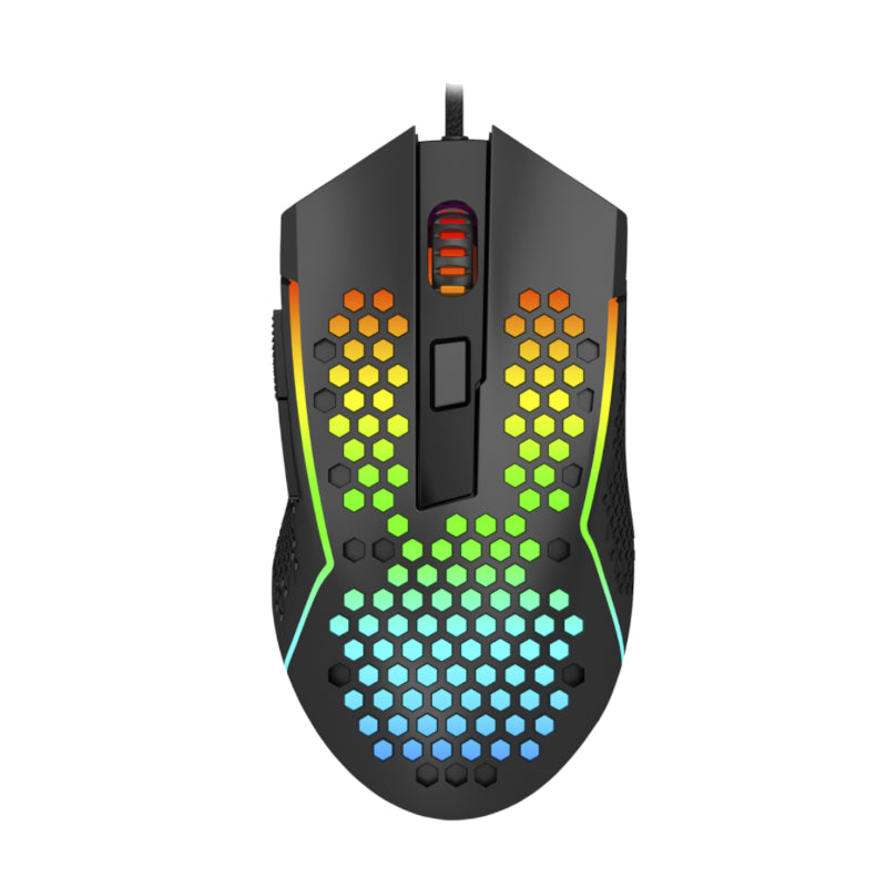 REDRAGON Reaping 6200DPI RGB LightWeight 65g Gaming Mouse - Black